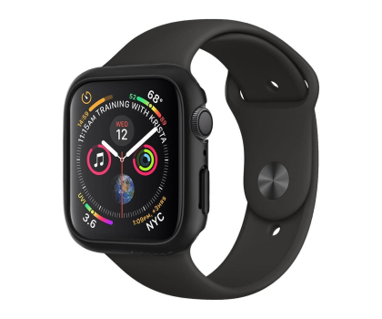 Etui / obudowa na smartwatcha Spigen Thin Fit Apple Watch 4 / 5 / 6 / Se (44 Mm) Black